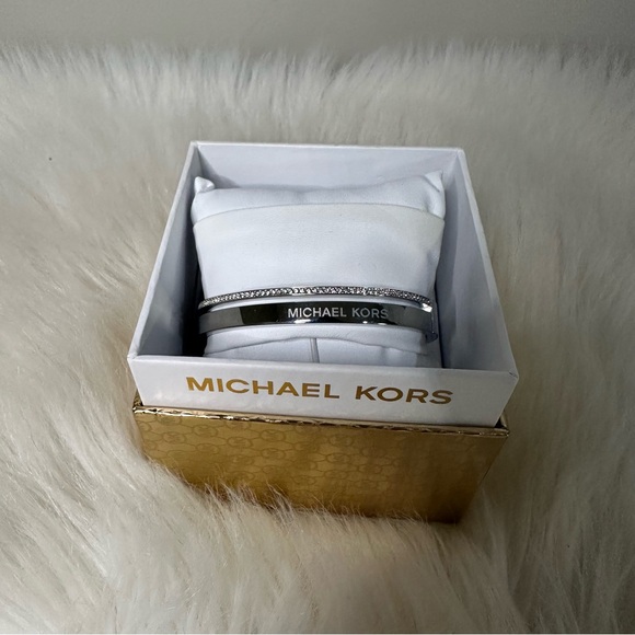 Michael Kors Jewelry - Micheal Kors Silver Hinged Bangle Bracelet